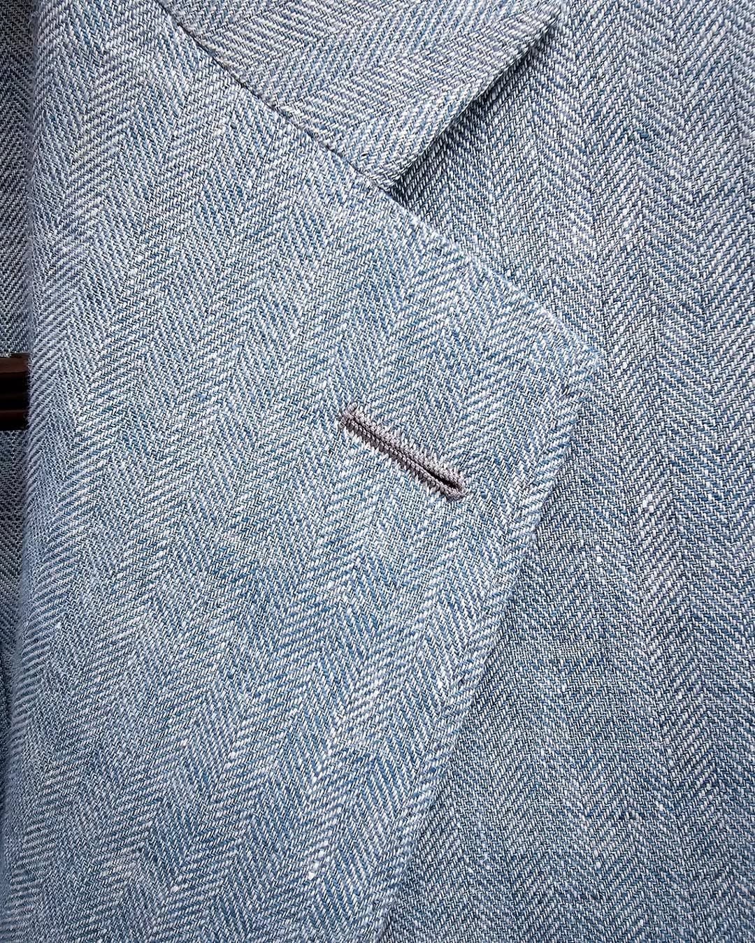 Loro Piana Solbiati linen herringbone texture